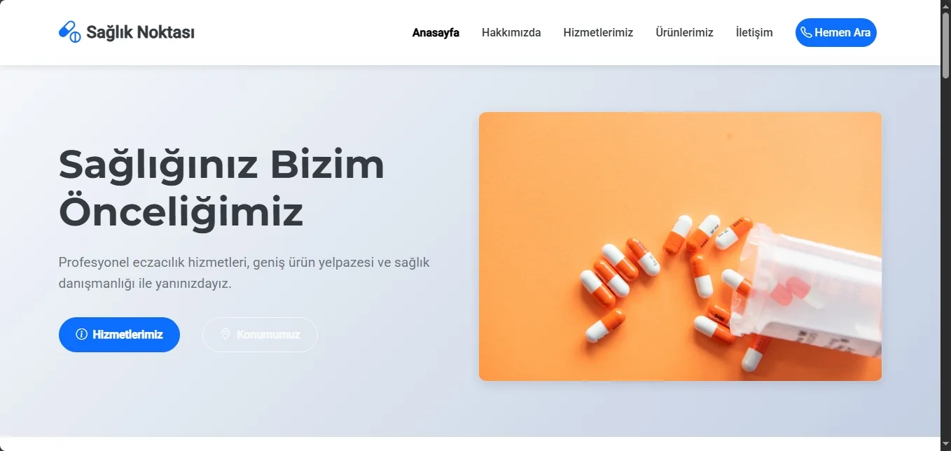 Eczaneler için özel tasarlanmış Tema - Resim 1