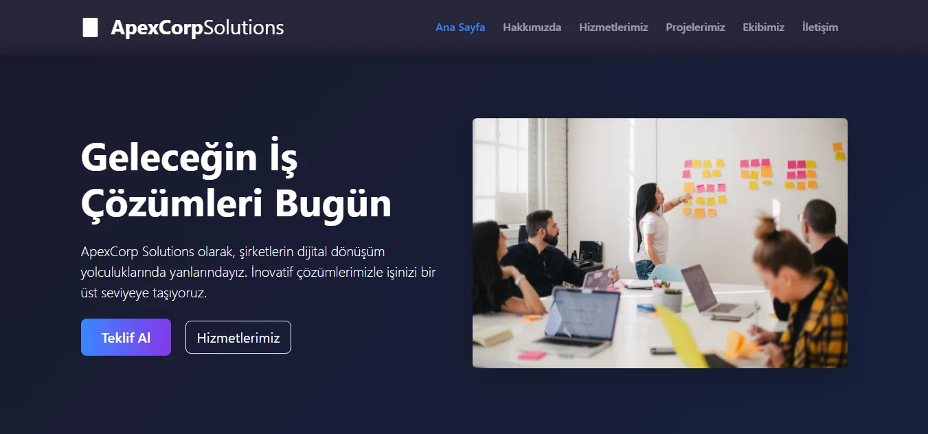 Şirketlere Özel Web Teması - Resim 1