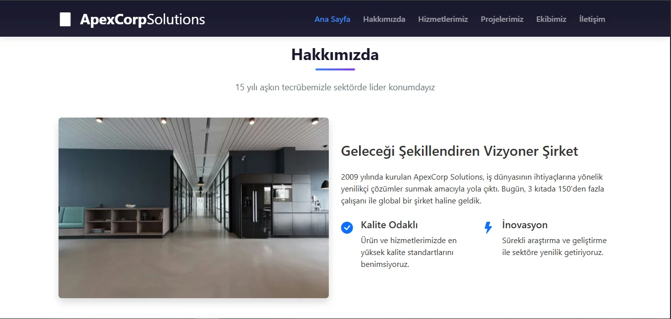 Şirketlere Özel Web Teması - Resim 2